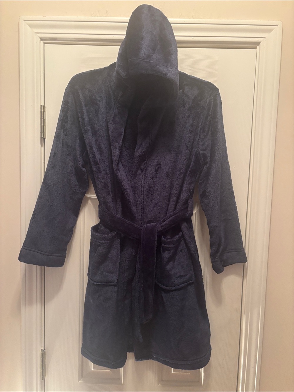 NWOT Lands' End Plush Hooded Robe Jacket - Navy